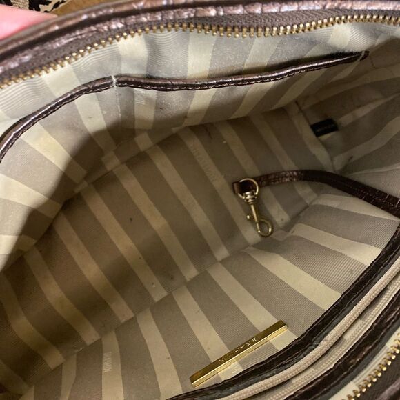 #165 BRAHMIN Champagne & Bronze Bag - Picture 11 of 13